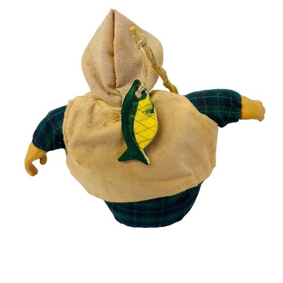 Russ Berrie Country Folks Wade the Fisherman Kathleen Kelly Critter 7" - Picture 2 of 2